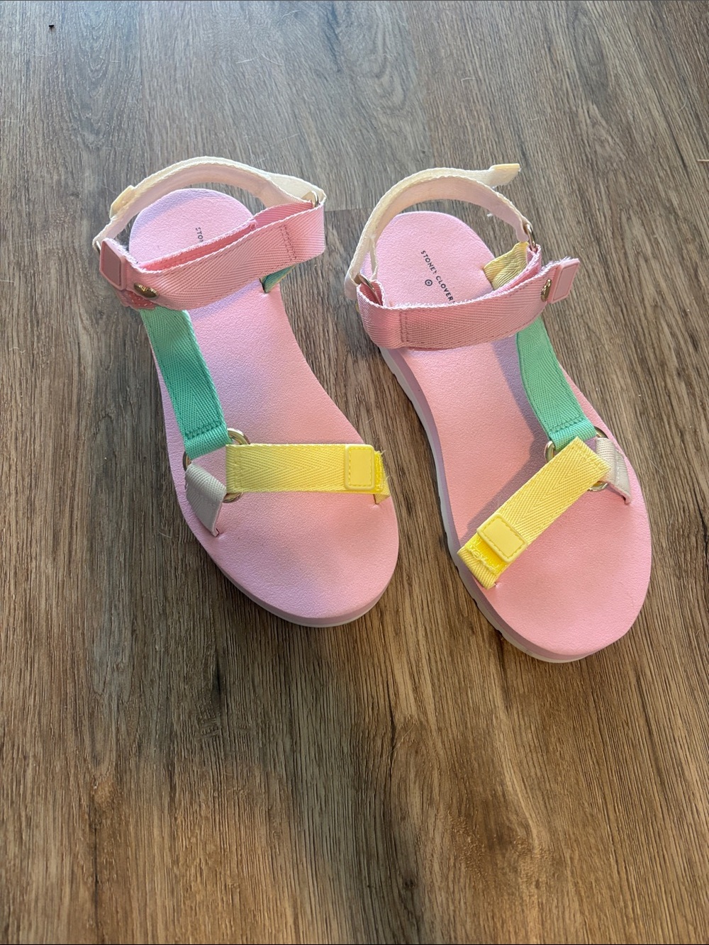 💛2 for $15! Stoney Clover Lane Pink Multicolor Strap Sandals